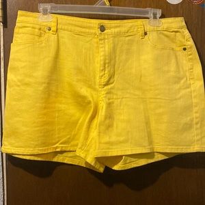 Yellow Cato Jean Shorts